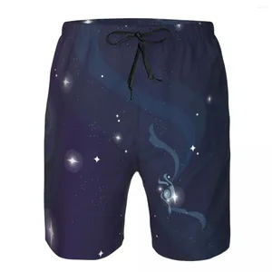 Pantalones cortos para hombres Secado rápido Verano Traje de baño para hombre Tabla de playa Calzoncillos cortos para hombre Universo abstracto con estrellas Natación Tronco Ropa de playa