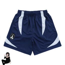 Shorts pour hommes séchage rapide maille bleu Sport Shorts été hommes femmes haute qualité cordon short pantalon broderie étiquette J240124