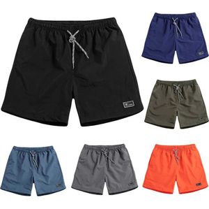 Pantanos cortos para hombres secado rápido para hombre pantalón de verano pantalones delgados pantalones casuales delgados pantalones de playa deportivos pantanos de talla grande pantalones pantalones cortos J240522
