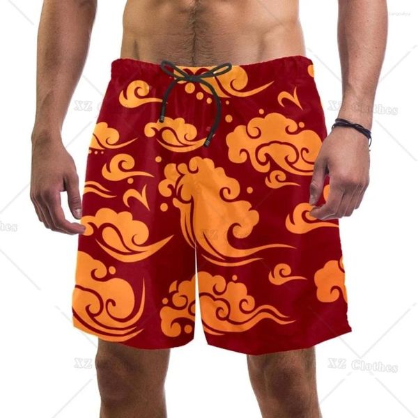 Short masculin Red Clouds chinois plage Sécheur rapide avec des poches de nage de natation des maillots de bain poche pour hommes