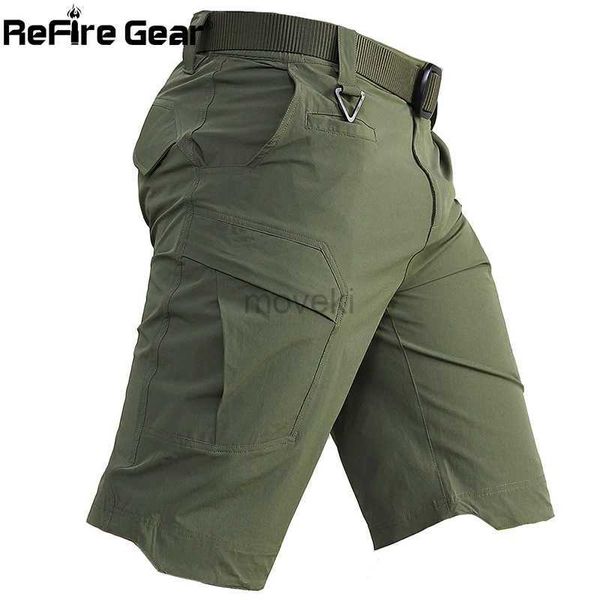 Shorts pour hommes ReFire équipement été shorts tactiques hommes résistant à la déchirure multi poche solide short militaire hommes imperméable à séchage rapide shorts décontracté és 24323