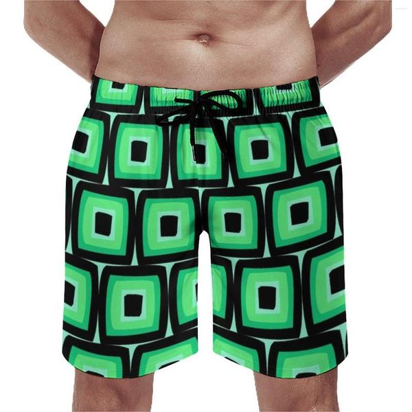 Shorts pour hommes rétro Mod imprimé planche carrés Hawaii plage pantalons courts conception masculine sport Fitness troncs à séchage rapide cadeau d'anniversaire