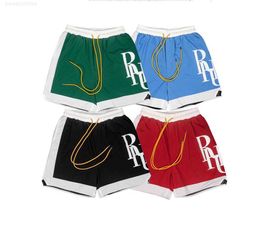 Pantalones cortos para hombres Rhude American Casual Verano Fino Suelto High Street Beach Deportes Color a juego