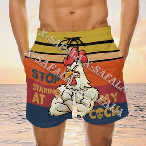 Shorts pour hommes coq poulet Animal drôle natation été plage vacances pantalon sport demi-pantalon-2