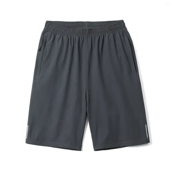 Pantalones cortos para hombre Runing bordados bolsillos de verano deportes sueltos Casual cordón recto pantalones sólidos hombres Color Toe Slip