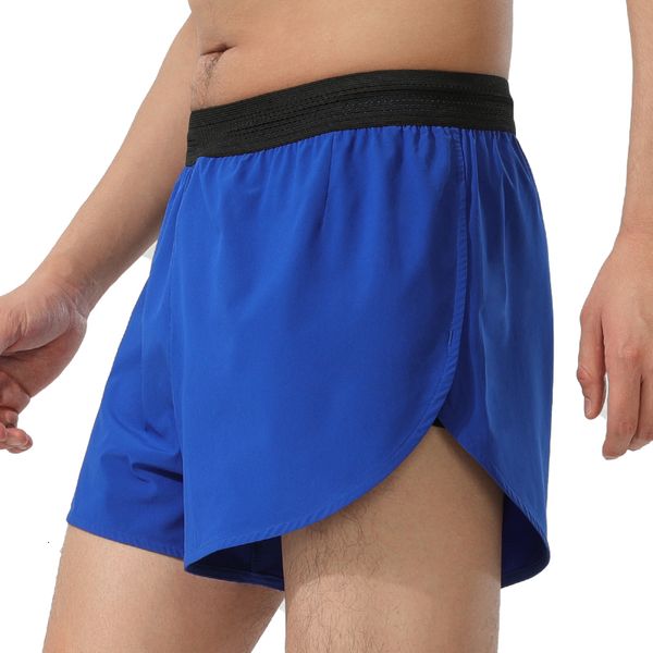 Pantalones cortos para hombres Pantalones cortos para correr para hombres de verano de secado rápido, transpirables, laterales, divididos, pantalones cortos para correr, para ejercicios en la playa, pantalones cortos para correr 230404