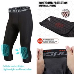 Heren Shorts Safety Anti-Collision Basketbal Shorts Heren Fitness Training 34 Leggings Met Kniebeschermers Sport 3XL Compressiebroek 230607