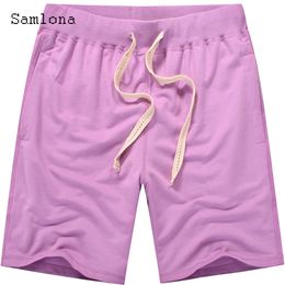 Shorts pour hommes Samlona grande taille hommes course 2023 été taille élastique Sexy Patchwork hommes décontracté plage pantalons courts 230731