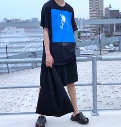 Heren Shorts Sanzhai JF150 Geplooide zwart Grijze Two-Color Shorts Casual broek Harlan Losse Trend Heren Vibe Style
