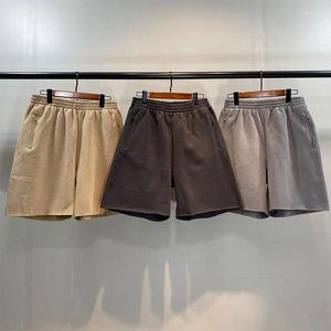 Pantalones cortos para hombres Temporada 6 Hombres Mujeres 1: 1 Bolsillos con cremallera de alta calidad Casual Sólido Ye Breeches