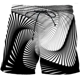 Pantalones cortos para hombres Venta de verano Girar Vertigo Deportes 3D Impreso Hombres / Mujeres Harajuku Natación Troncos Pantalones de playa
