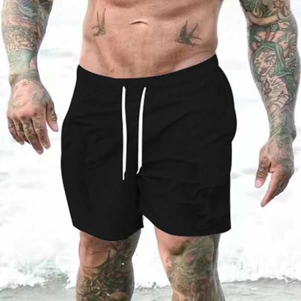 Pantalones cortos para hombres Playa sexy para hombres Traje de baño Boxers Troncos Deporte Tabla de natación Surf Baño Verano Secado rápido 2023
