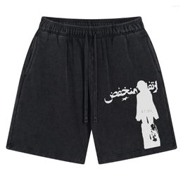 Short masculin ombre de motif arabe imprimé harajuku jogging 420g coton Summer Sports Unisexe Y2K