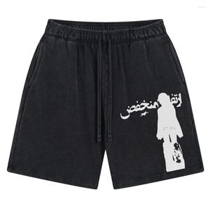 Short masculin ombre de motif arabe imprimé harajuku jogging 420g coton Summer Sports Unisexe Y2K