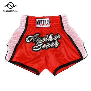 Pantalones cortos para hombres Short Muay Thai Pantalones cortos de boxeo transpirables Hombres Mujeres Niños Satén Poliéster Grappling Kickboxing Pantalones Kit de entrenamiento de artes marciales 230711