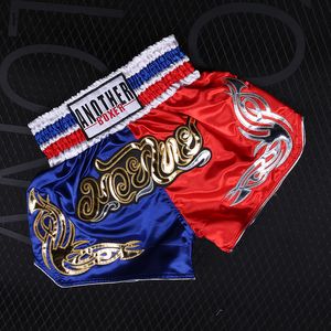 Shorts pour hommes Short Muay Thai Broderie Satin Shorts de boxe Hommes Femmes Enfants MMA Arts martiaux Combat Grappling Kickboxing Pantalon d'entraînement 230712
