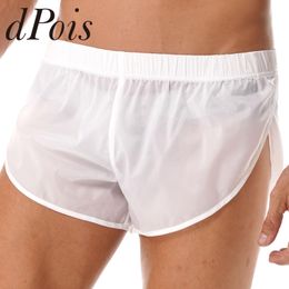 Shorts pour hommes shorts maillots de bain semi visibles côté taille élastique boxe douche costume de plage 230705
