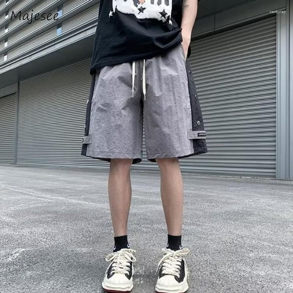 Short pour hommes à rayures latérales, couleur contrastée, Style japonais, Streetwear ample, élégant pour adolescents, confortable, Hipster minimaliste, été tout assorti