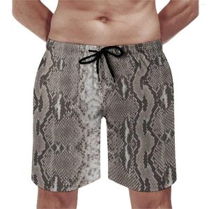 Pantalones cortos para hombres Python Board de piel de animal Pantalones cortos Pantalones cortos Men Sports Graphic Surf Quick Dry Beach Trunks Regalo de cumpleaños