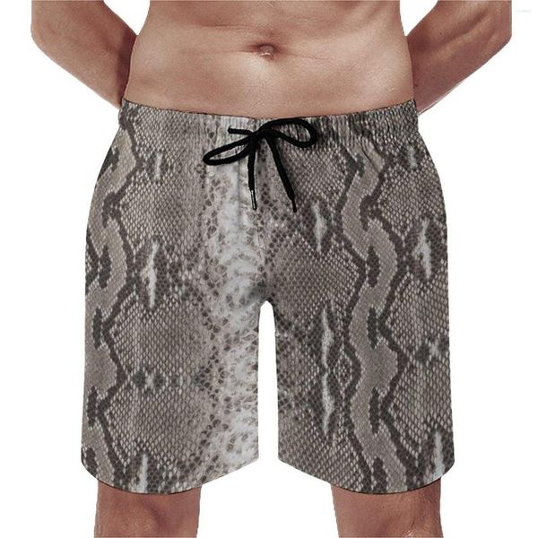 Pantalones cortos para hombres Python Gym Gym Summer Piel de animal Tablero de ropa deportiva Pantalones cortos de trago de natación gráfica de gran tamaño