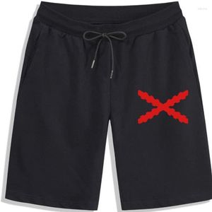 Shorts para hombres Imperio español Borgoña Flaros de gimnasia Men Cross Graphic Shortss Fashion Spana Fander Camas