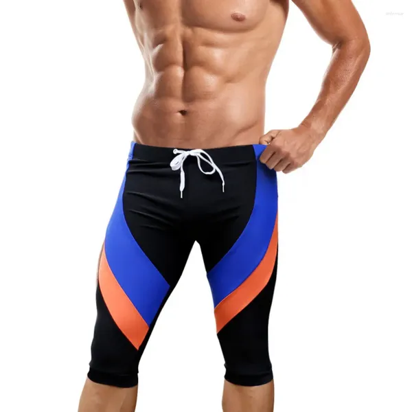 Pantalones cortos para hombre, deportes, longitud media, recortados, alargados, moda, profesional, de secado rápido, Boxer, protección solar, bañadores