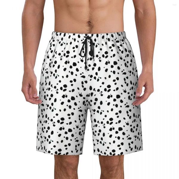 Puntos de pantalones cortos para hombres DOTS DALMATIAN DIG GYM Summer Lindo estampado Tabla de surf de navegación Men de pantalones cortos Moda transpirable Bajas de natación de gran tamaño