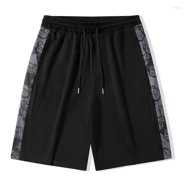 Pantanos cortos para hombres de primavera de primavera moda de peluche oso suelto tendencia de alta calidad ropa para hombre de gimnasio talla grande 4xl