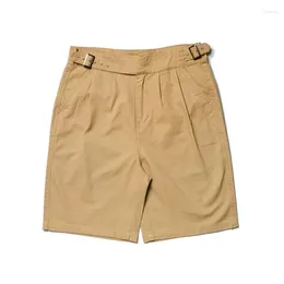 Shorts pour hommes Printemps Été Hommes Coton Gurkha Mâle Cargo Rétro Taille Haute Pantalon Court Femmes Streetwear Travail