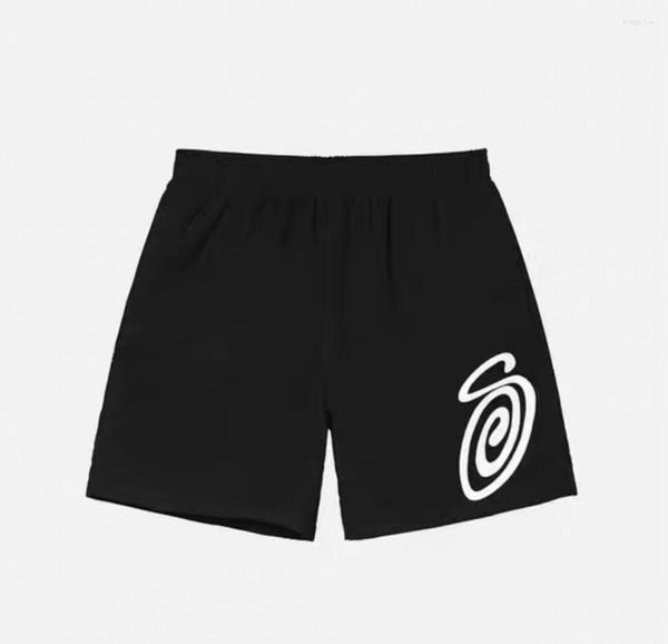 Shorts pour hommes St 23SS bouclés S lettre Logo moustique enroulé Simple impression décontracté pantalons courts pour femmes