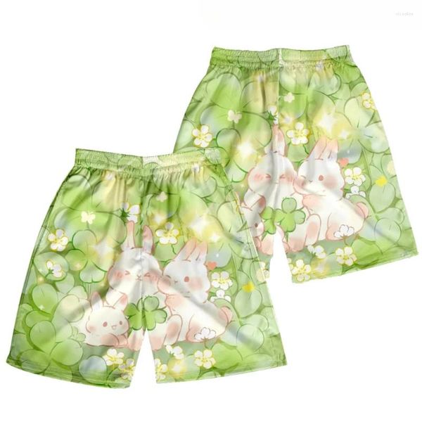 Shorts masculins St. Patrick's Hipster Summer Pantalons Green Festivals Couple Streetwear Clover Casual Gym Fitness Vacations Home Vacation