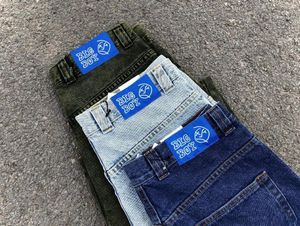 Shorts pour hommes streetwear polaire grand garçon y2k pantalon gothique hop hop broderie rétro jean baggy bleu rétro de gymnase denim