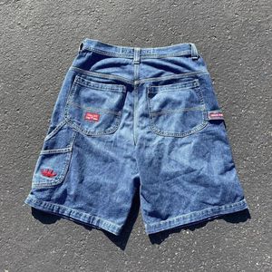 Heren shorts streetwear y2k broek Harajuku hiphop retro blauwe baggy jeans denim gym heren dames hoge taille basketbal