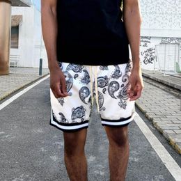 Herren-Shorts, stilvolle Herren-Shorts, dünne Hosen, Cashew-Print, Taschen, dehnbar, bedruckt