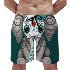 Shorts pour hommes Sugar Skull Baby Elephant Board Summer Day of The Dead Running Beach Pantalon court Homme Séchage rapide Maillot de bain amusant