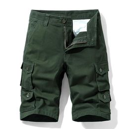 Heren shorts Summer Baggy Multi Pocket Militaire vracht Male katoen Khaki Mens Tactical Short Pantsmen's
