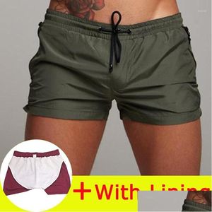 Pantalones cortos para hombres Playa de verano Hombres Natación Troncos Nadar Bañarse Calzoncillos masculinos para hombre Trajes de baño Tabla de surf Traje de baño1 Drop Entrega Ropa Dhtqh