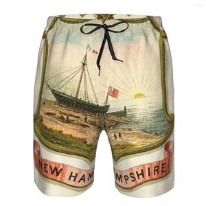 Shorts pour hommes Summer Beach Maillot de bain Maillots de bain à séchage rapide Hampshire State Men Respirant Sexy Male