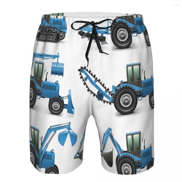 Pantalones cortos para hombres Traje de baño de playa de verano Traje de baño de secado rápido Tractor agrícola Hombres Transpirable Sexy Masculino