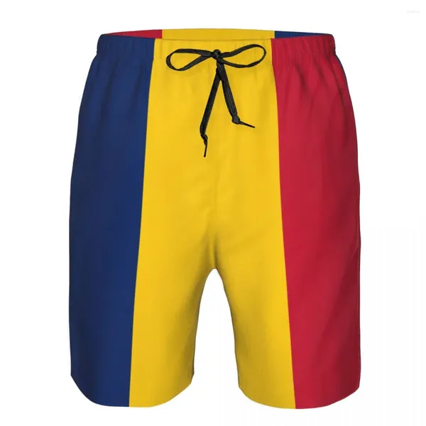 Pantalones cortos para hombres Traje de baño de playa de verano Traje de baño de secado rápido Bandera de Chad Hombres Transpirable Sexy Masculino