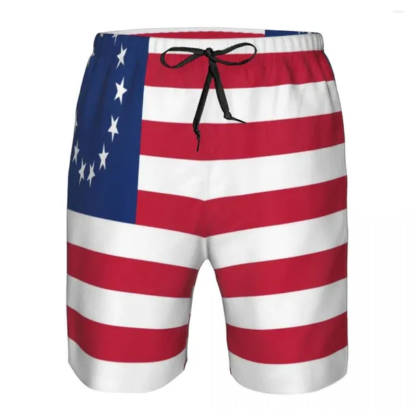 Pantalones cortos para hombres Traje de baño de playa de verano Traje de baño de secado rápido Y Bandera de Ross Hombres Transpirable Sexy Masculino