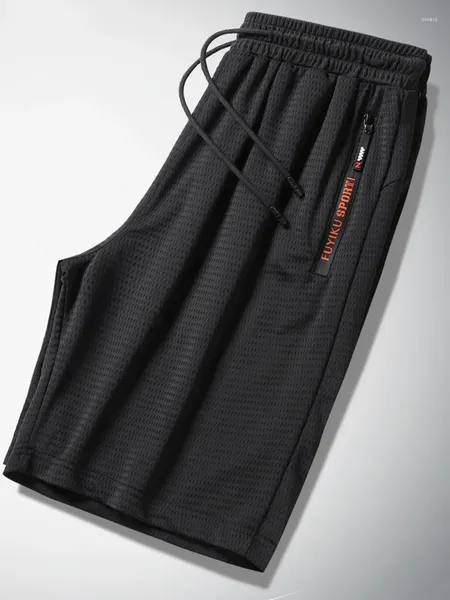 Shorts pour hommes Summer Black Mesh Sweatshorts Hommes Sportswear Respirant Nylon Droite Short Courte Plus Taille Lâche Casual Gym 8XL 9XL