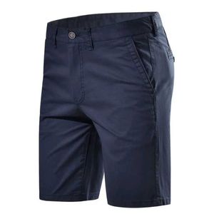 Shorts masculins Summer Blue Mens European and American Casual Shorts Youth Retted Cotton Mid Barrel Straight Casual Color Mens Pants J240429