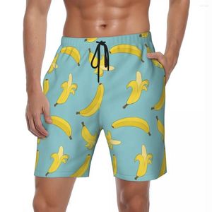 Short d'été pour hommes, banane, fruits, course à pied, impression 3D, personnalisé, pantalon court de plage, hawaïen, maillot de bain confortable, grande taille