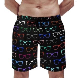 Herenshorts Zomer Board Hipster Bril Hardlopen Surf Kleurrijke brillen Grafische korte broek Casual zwembroek Grote maten