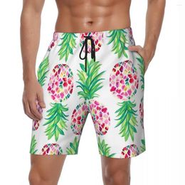Short d'été pour hommes, imprimé ananas, sport, Kawaii Friut Graphic Beach Y2K rétro, séchage rapide, maillot de bain, grande taille