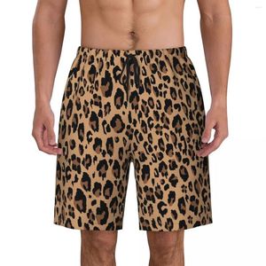 Shorts pour hommes Summer Board Male Retro Leopard Sports Surf Jungle Animal Print Custom Beach Pantalon court Y2K Funny Quick Dry Swim Trunks