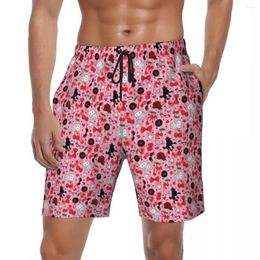 Heren shorts Summer Board Man Funky Poodle Sportswear Cherries Sock Hop Custom Diy Beach Korte broek Hawaii Snel droge zwembroekjes
