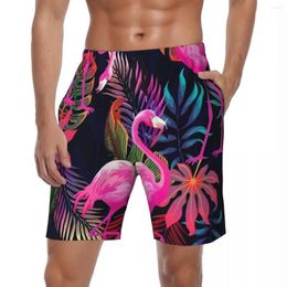 Shorts pour hommes Summer Board Hommes Hawaiian Flamingo Running Fashion Graphic Pantalon court Casual Séchage rapide Maillot de bain Grande taille