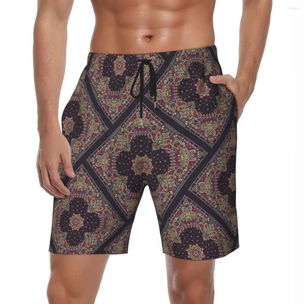 Shorts pour hommes Summer Board Hommes Paisley Ethnique Sports Floral Cool Design Pantalons Courts Hawaii Séchage Rapide Maillots De Bain Grande Taille